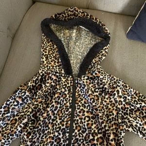 Cheetah print zip up